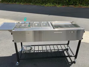 3 in 1 Taco Cart/ Carrito taquero 3 en 1 Plancha, Freidora, Vaporera