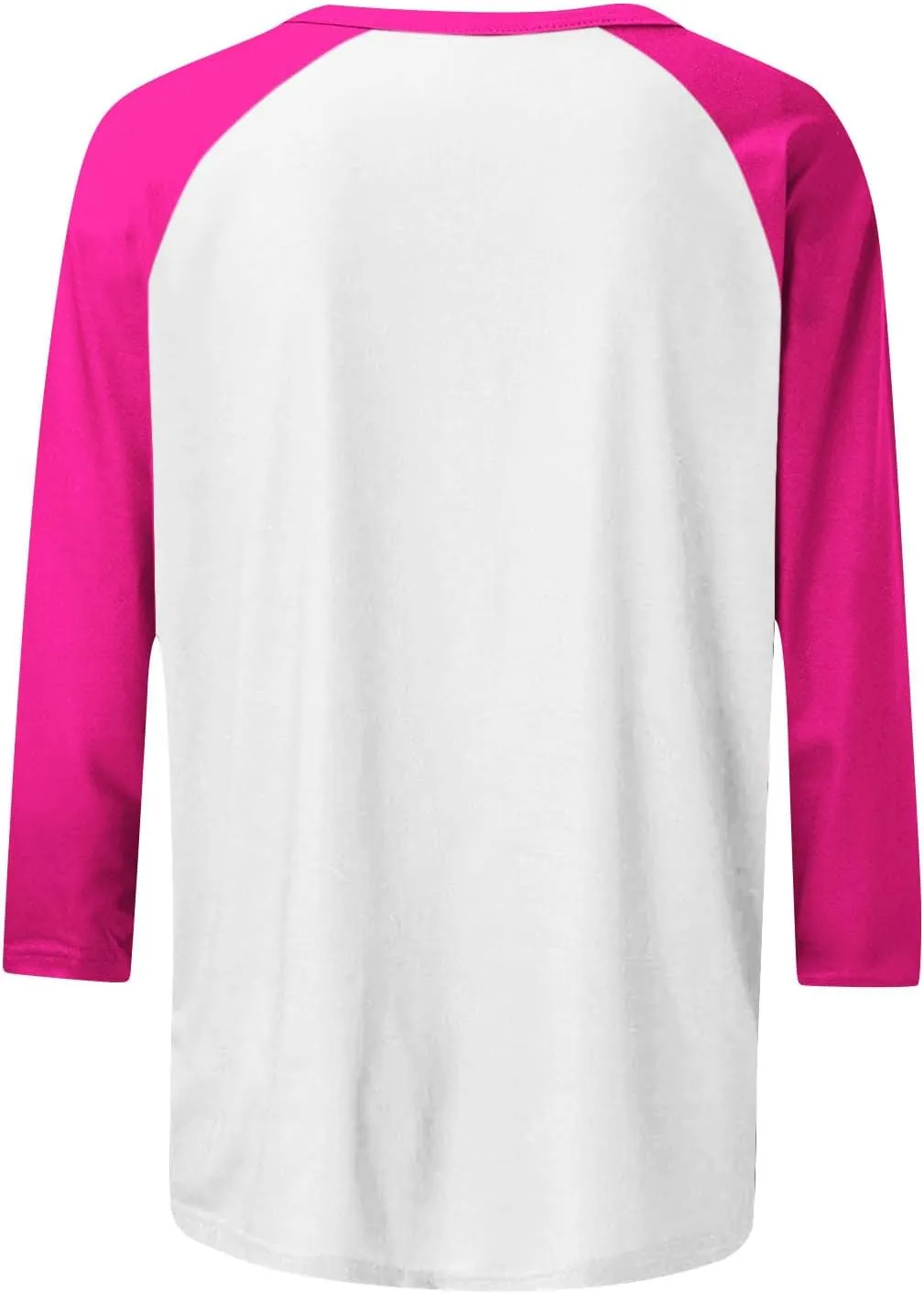 3/4 Sleeve Tops for Women Contrast Crewneck Casual Trendy Shirts Summer Jersey Sports Blouses Baseball Tee