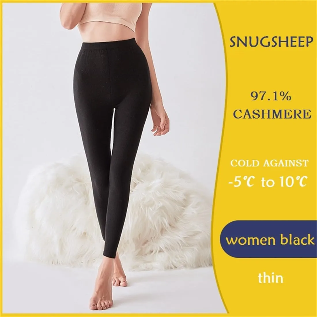 97% Cashmere Men Women Thermal Underwear Winter Leggings Mens Base Layer Womens Tights Long Johns Wool Heavy Weight