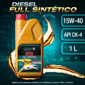 ACEITE DE MOTOR 15W-40 SAE API CK-4 FULL SINTETICO PARA MOTORES DIESEL ( 1 LT )