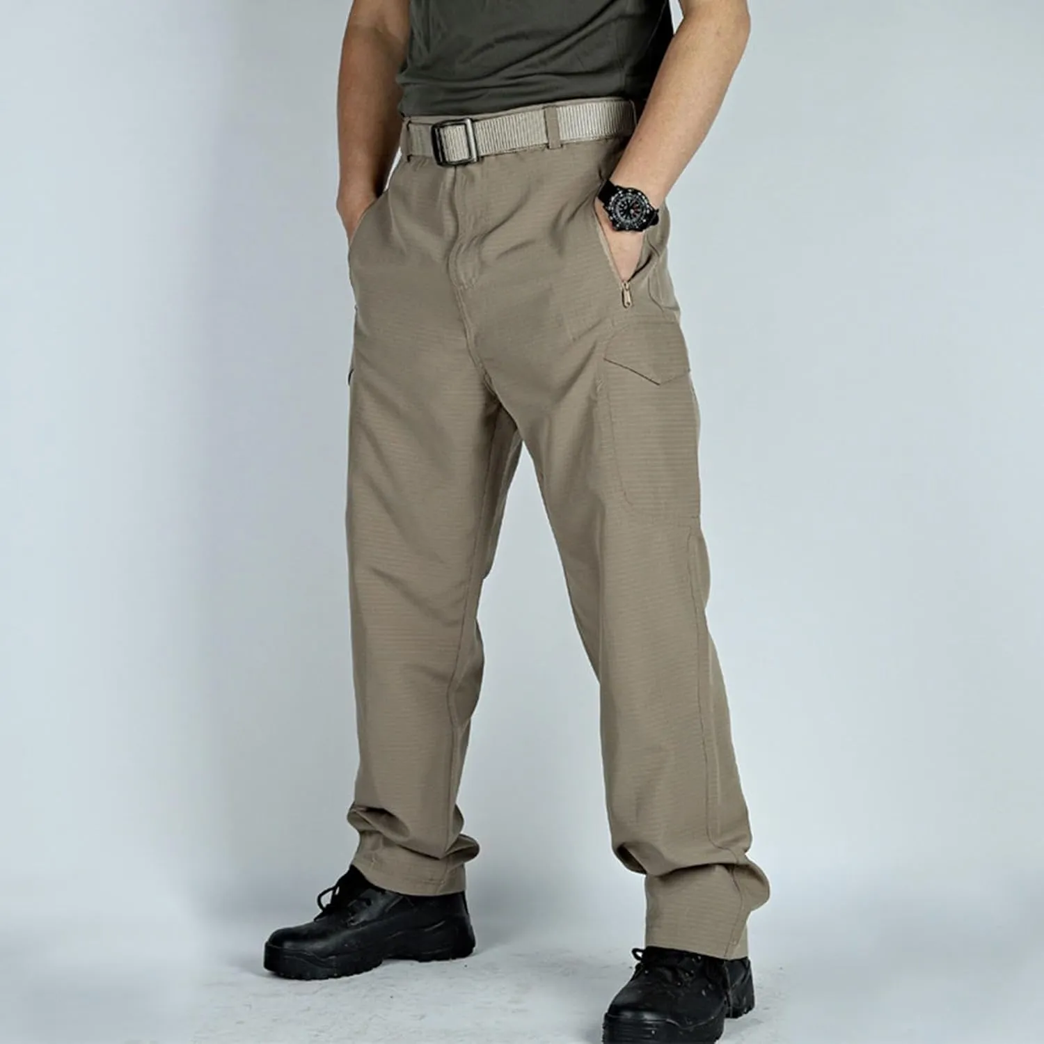 ADHOWBEW Mens Tactical Cargo Pants Stretch Relaxed Fit Waterproof Work Big and Tall Construction Joggers