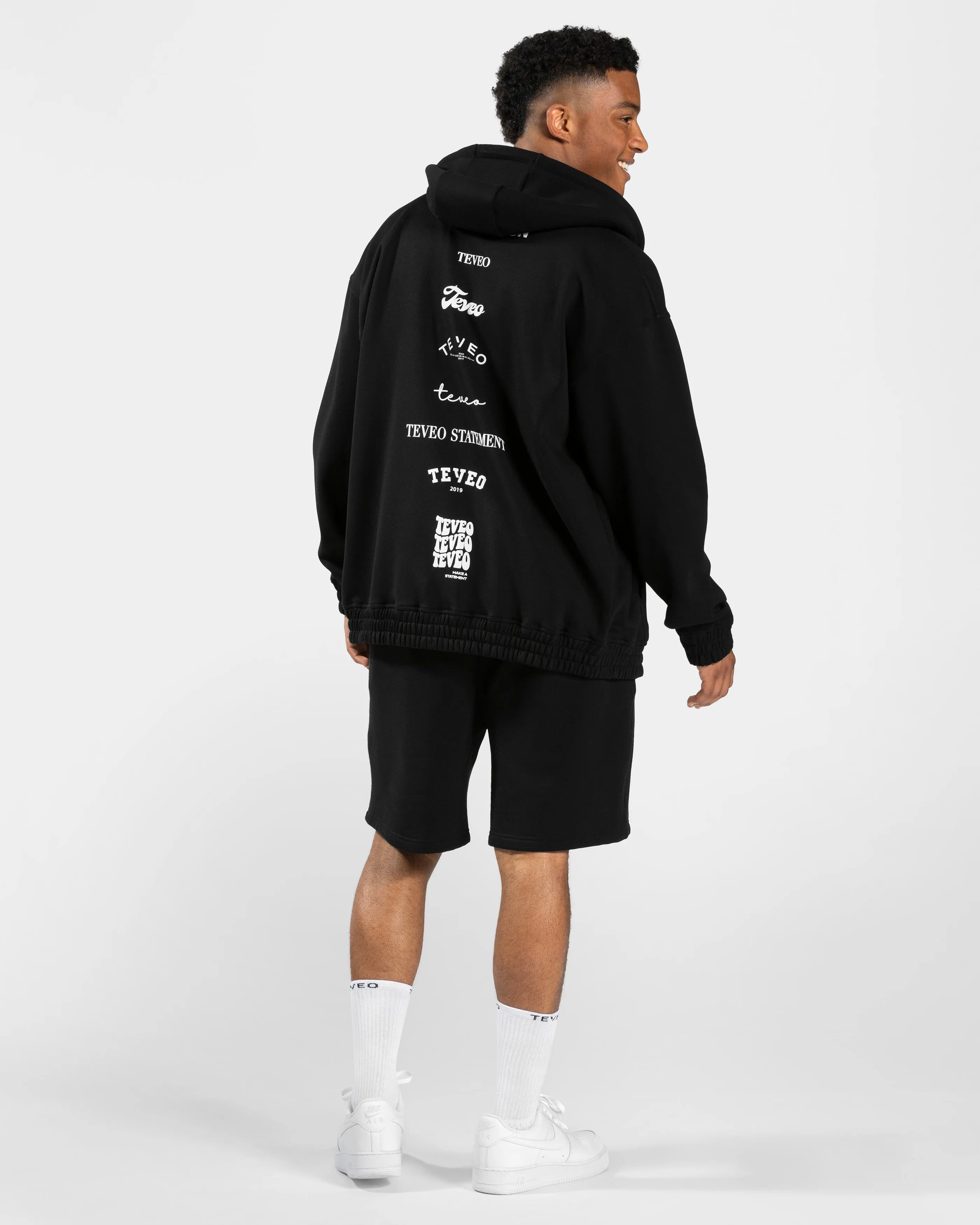 Anniversary Oversized Zip Jacke Men "Schwarz"