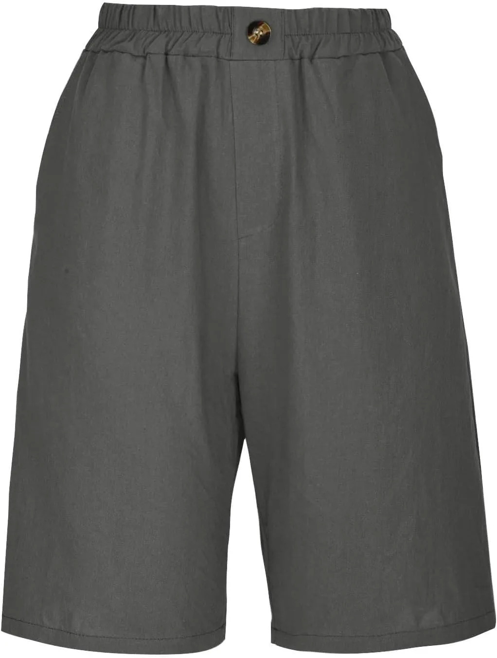Capri Pants for Women Summer Cotton Linen Capris Wide Leg Cropped Trouser Drawstring Elastic High Waist Pants