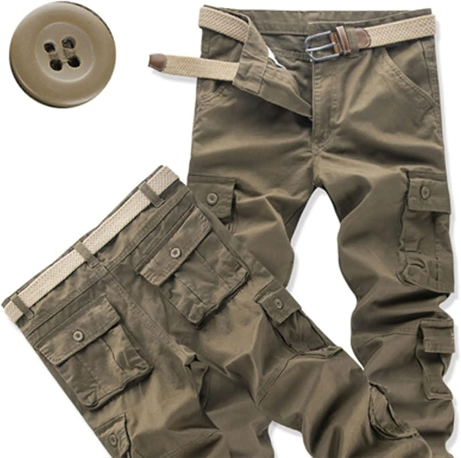 Cargo Pants for Men Outdoor Tactical Stretch Work Multi Pockets Ripstop Baggy Water Resistant Joggers