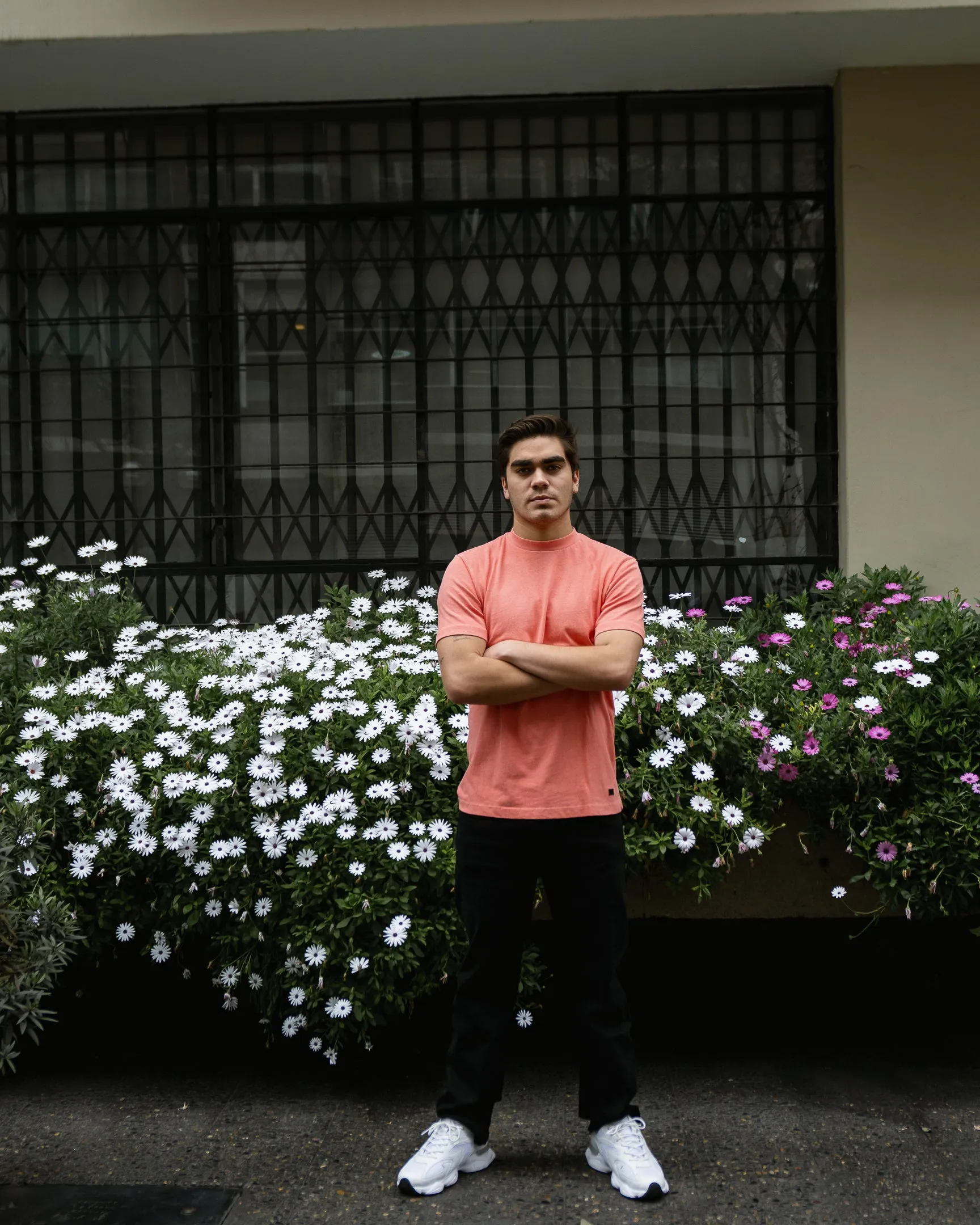 Chrome Washed Tee 12/1 - Coral