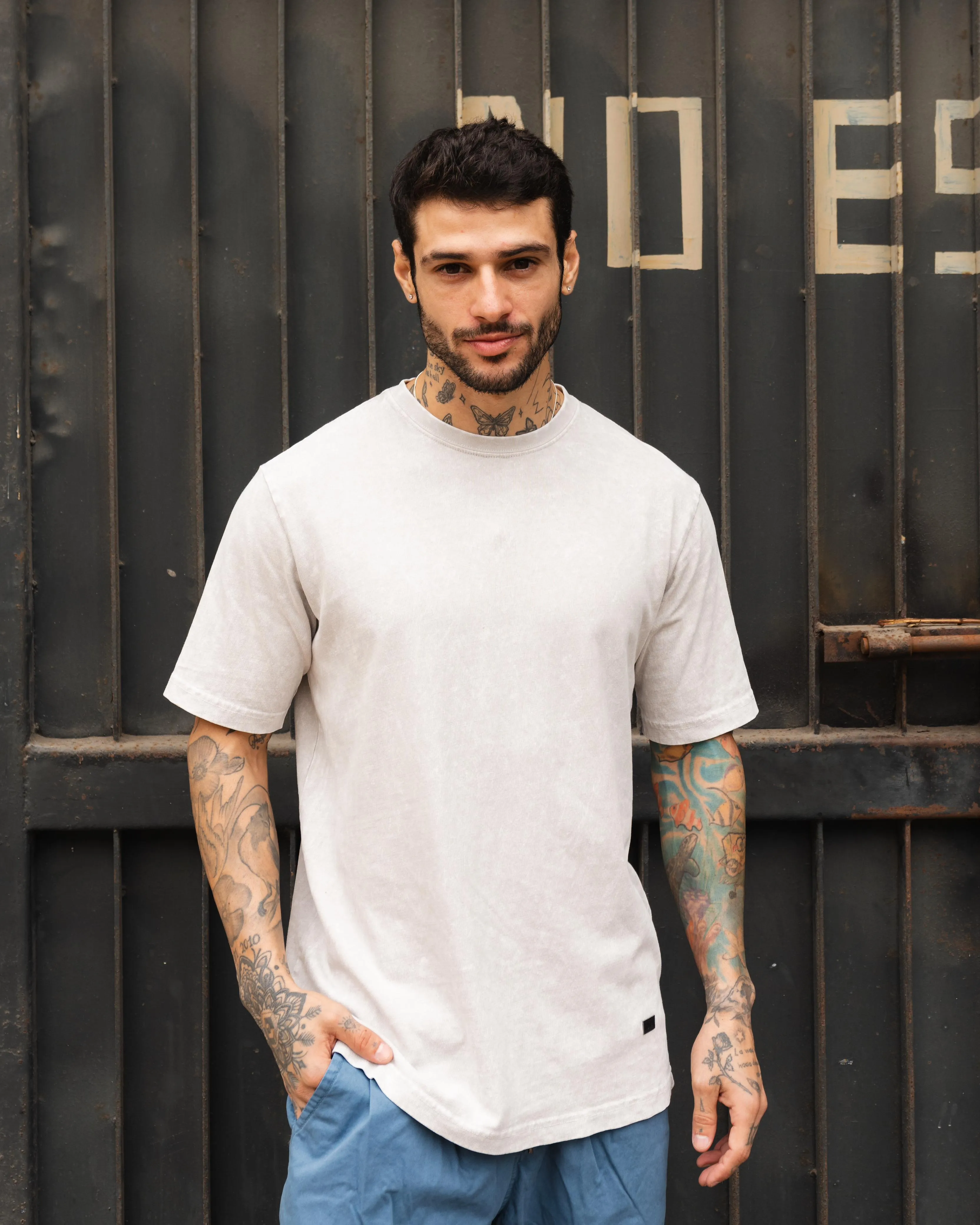 Chrome Washed Tee 12/1 - Gris