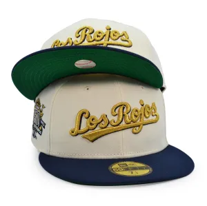 Cincinnati Reds Los Rojos 150th Anniversary Exclusive New Era 59Fifty Fitted Hat - Chrome/Navy