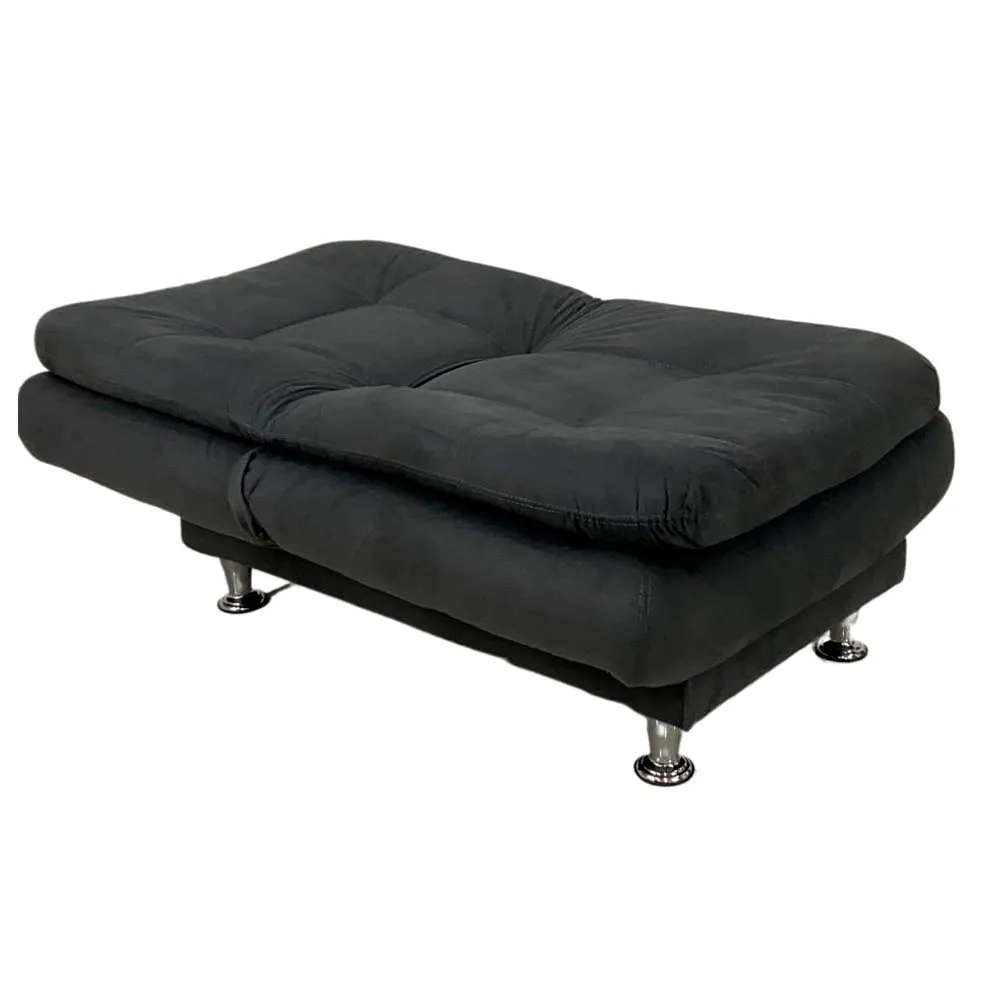 Combo Sofa Cama  Grecia Tela Gris   3 Cojines Decorativos   2 Poltronas Grecia  Mesa Centro
