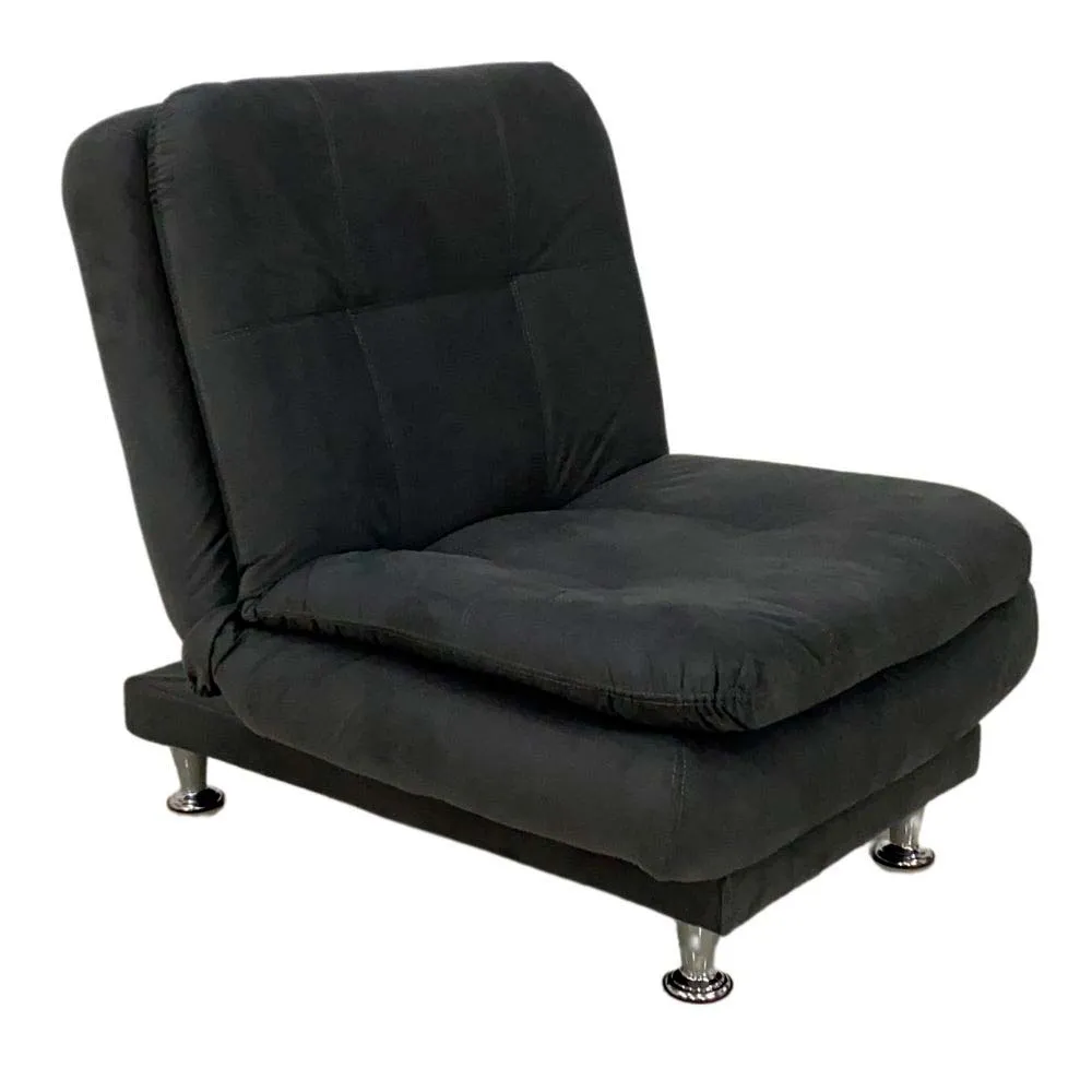 Combo Sofa Cama  Grecia Tela Gris   3 Cojines Decorativos   2 Poltronas Grecia  Mesa Centro