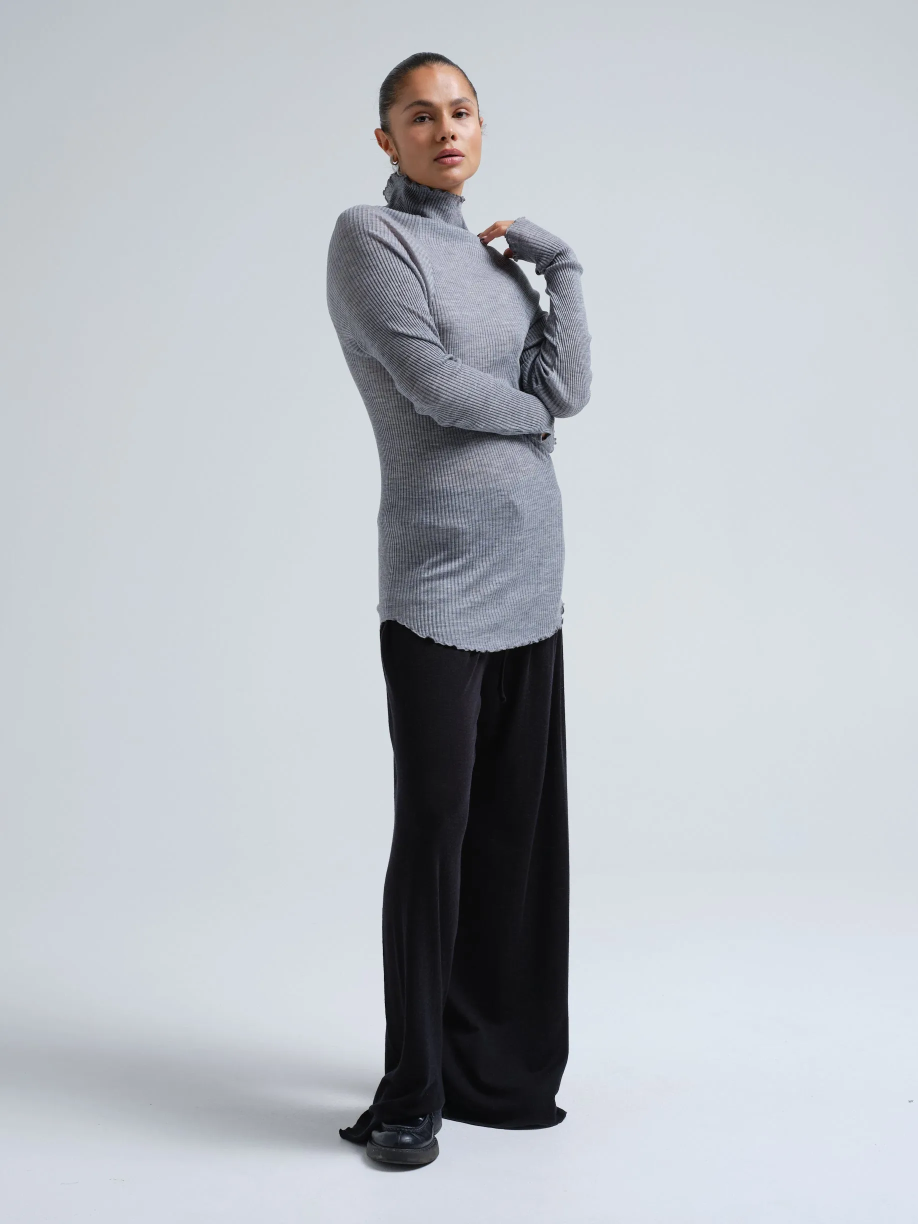 Fiori | Merino wool - Grey Melange