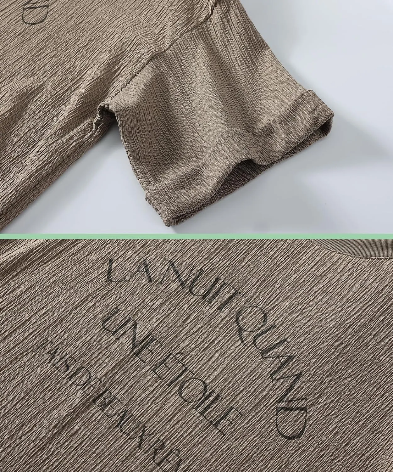 French Quote Graphic T-Shirt, Oversized Fit, Cream White, Short Sleeve