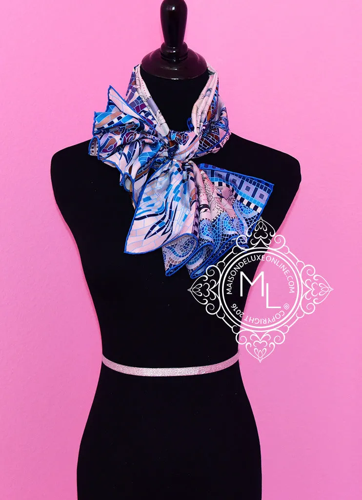 Hermes Twill Silk 90 cm Le Voyage De Pytheas Scarf
