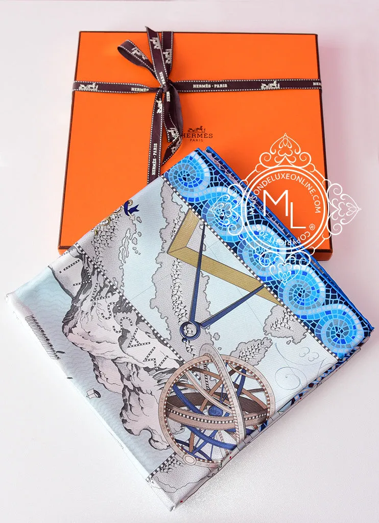Hermes Twill Silk 90 cm Le Voyage De Pytheas Scarf