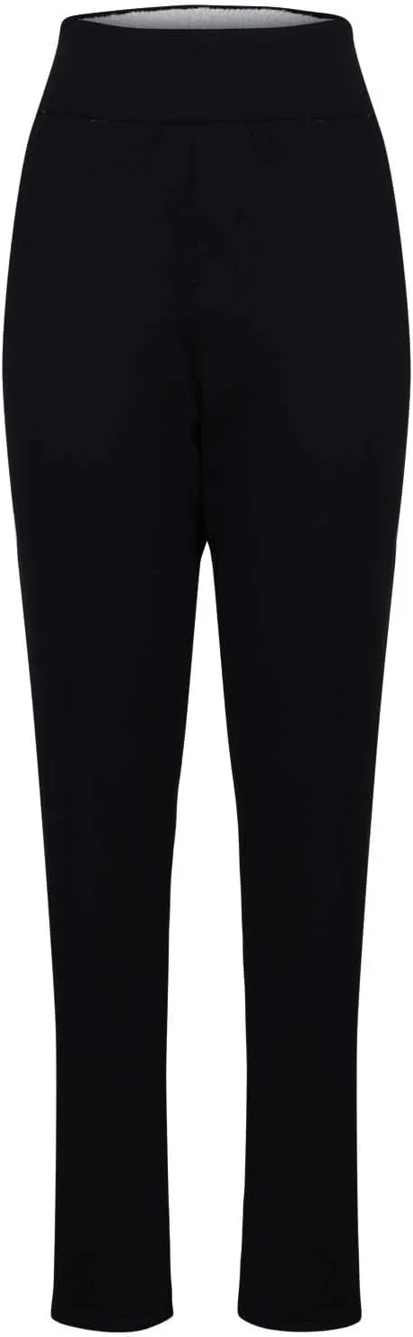 hlysgo Petite Pants for Women Winter Warm Sherpa Fleece Lined Leggings Casual Slim Fit Thickened Thermal Pants Trousers