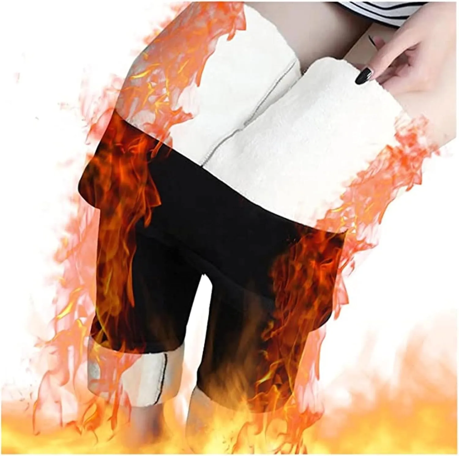 hlysgo Petite Pants for Women Winter Warm Sherpa Fleece Lined Leggings Casual Slim Fit Thickened Thermal Pants Trousers