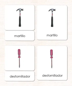 Imperfect Spanish Tools 3-Part Cards