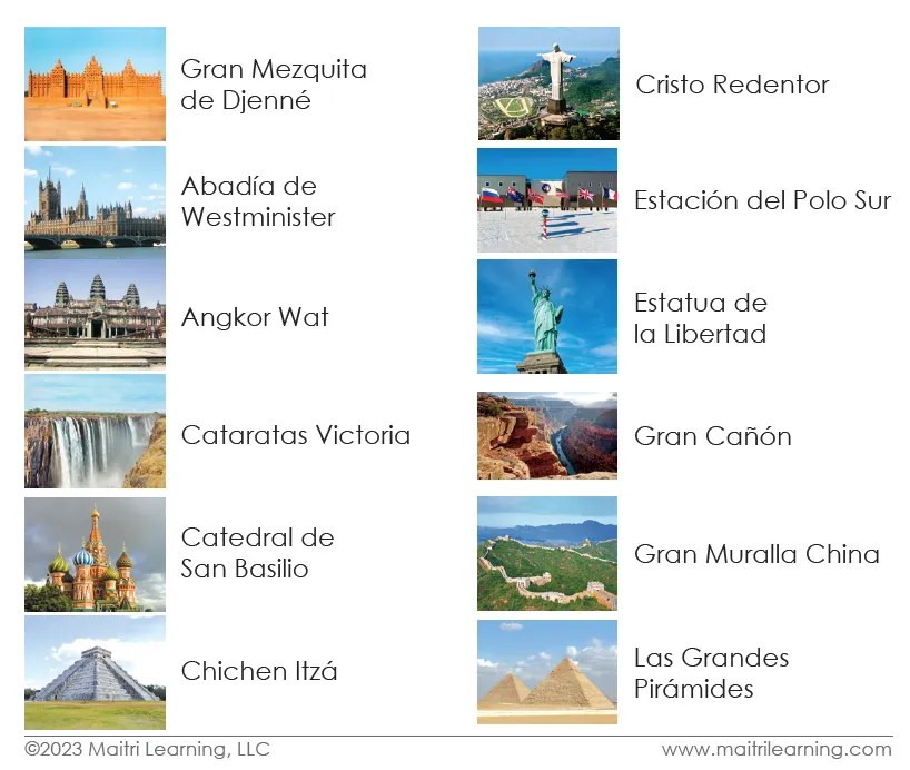 Imperfect Spanish World Landmarks 3-Part Reading