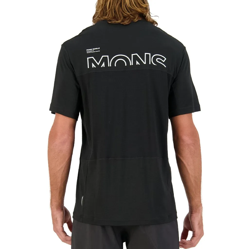 Jersey Mons Royale Mens Tarn Merino SS - Black
