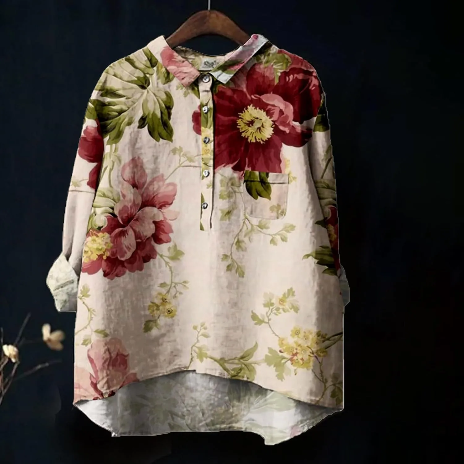 Linen Cotton Womens Short Sleeve Shirts Loose Fit Tee Tops Lapel Neck Button Blouses Long Spring Tops for Women 2025
