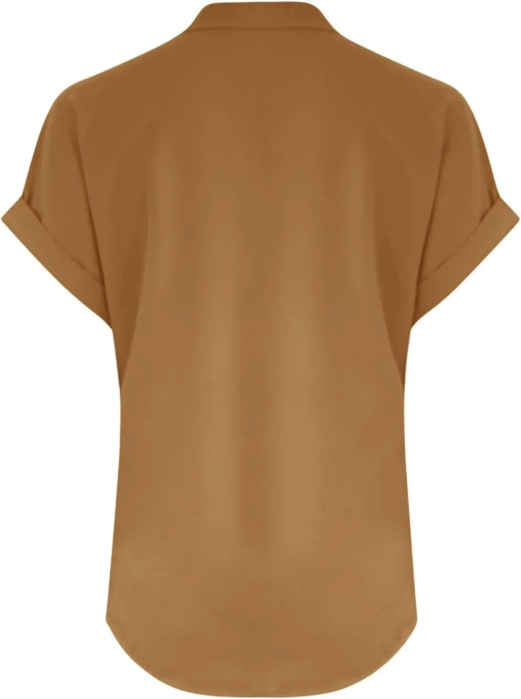 Linen Shirts for Womens Cotton Button Up Tops Summer Short Sleeve Roll Up Loose Soft Fit V-Neck Casual Work Blouse