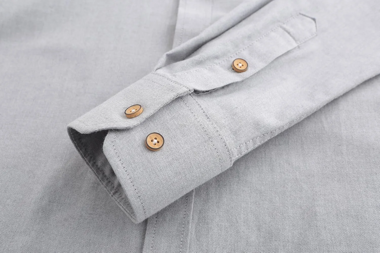 Men Banded Collar Shirts Oxford Mandarin Collar Shirts Camisa sin Cuello para Hombre