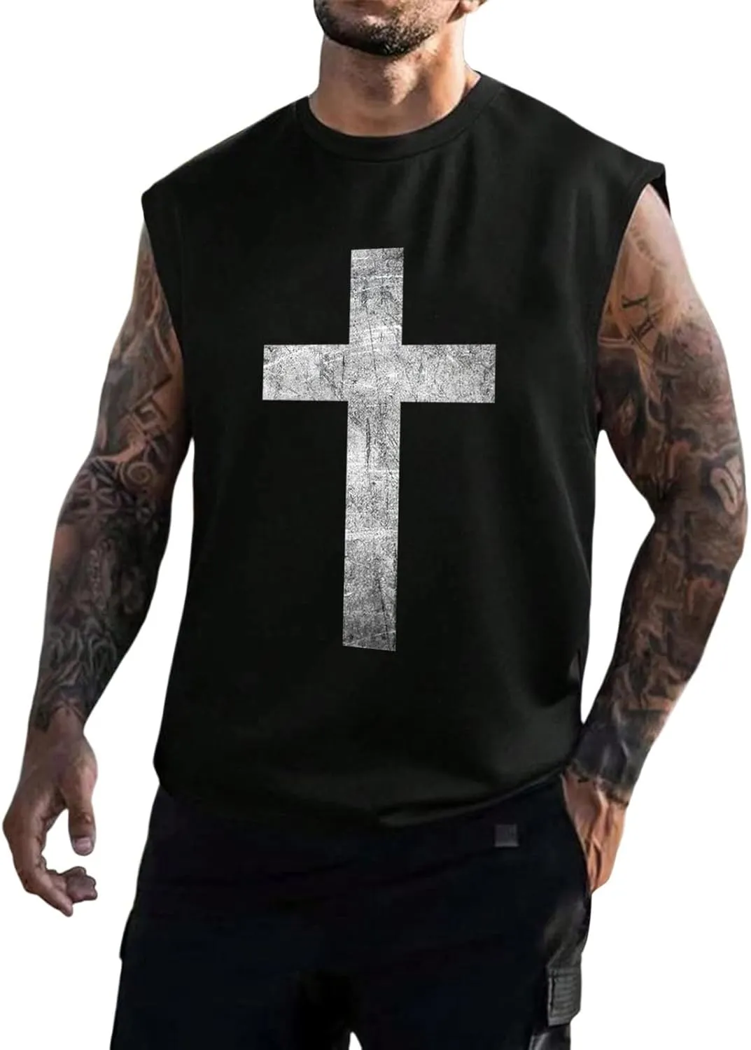 Mens Workout Shirts Top Shirt Fashion Casual Sports Beach Sleeveless Tops Fashion Loose Tanks Top Shirt Shirts For Men