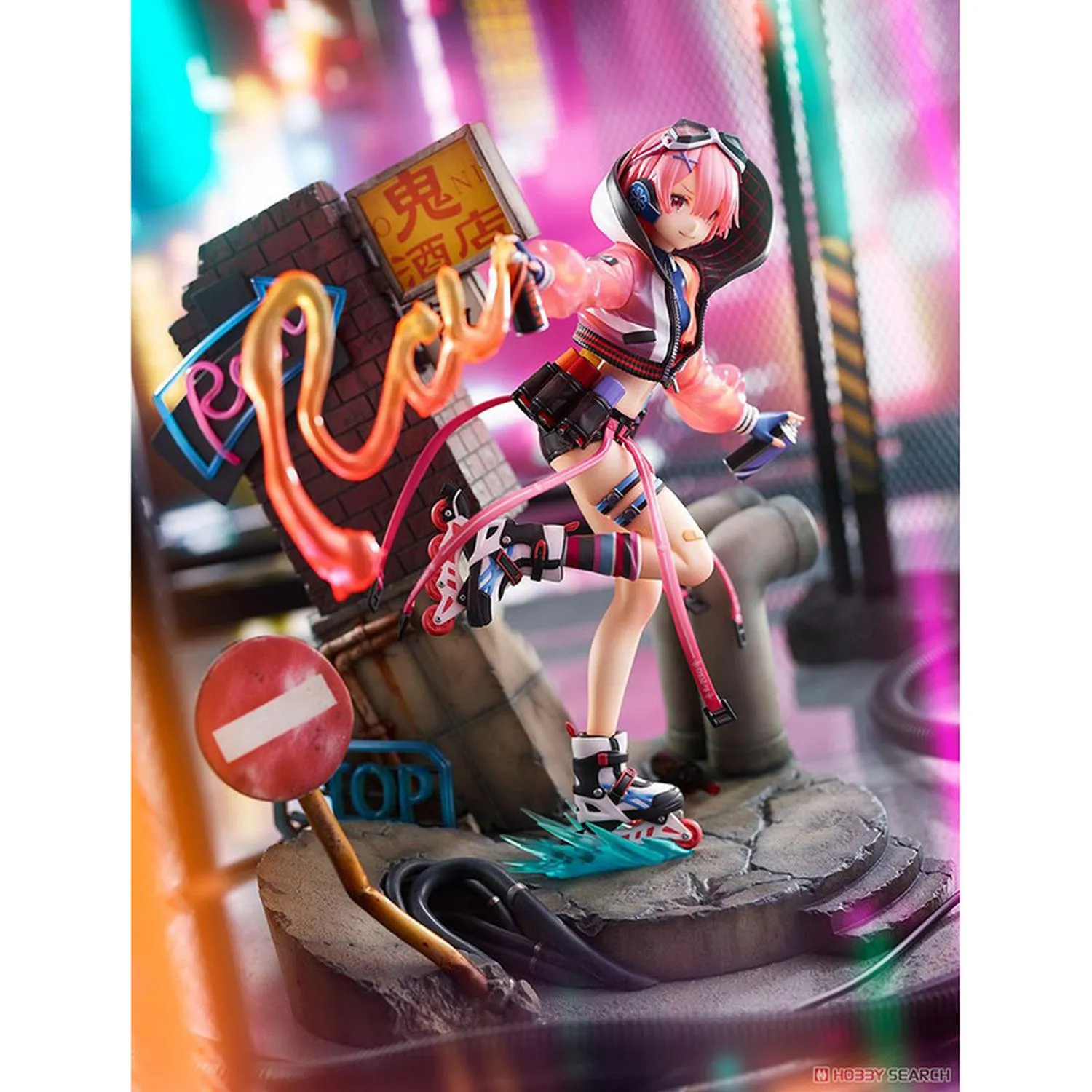 New Arrival Estream Estatuilla Ram Neon City Ver. Escala 1:7 Re:Zero Starting Life In Another World