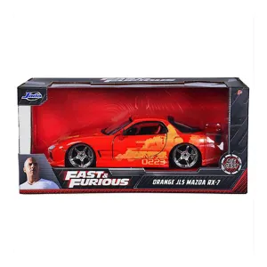 New Arrival Jada Toys Vehículo Orange Jls Mazda Rx-7 Escala 1:32 Fast & Furious