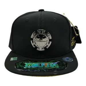 New Arrival Kndit Caps Gorra Negra Placa Oscura Trafalgar One Piece
