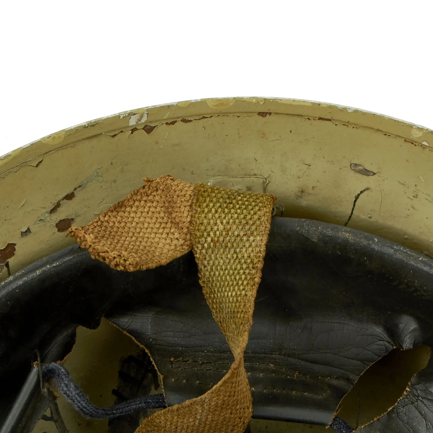 Original British WWII Unit Marked Desert Camouflage Painted Brodie MkII Steel Helmet- Dated 1939