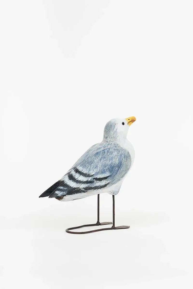 Pájaro de madera patas metal