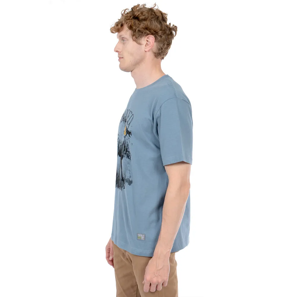 PLAYERA ESTAMADO RAISED COLOR AZUL PARA HOMBRE FOREVER 21