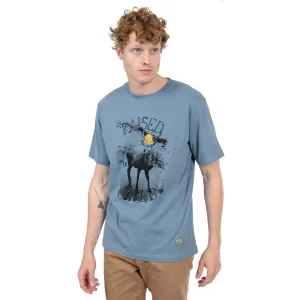 PLAYERA ESTAMADO RAISED COLOR AZUL PARA HOMBRE FOREVER 21