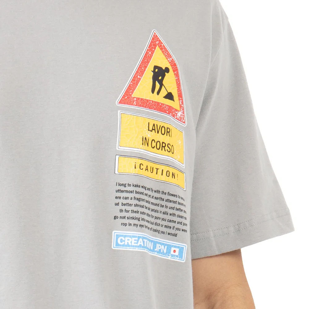 PLAYERA ESTAMPADA MEN AT WORK COLOR GRIS PARA HOMBRE FOREVER 21