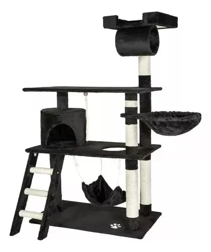 Rascador Torre Con Hamaca 4 Niveles 1.4 Mt. Para Gatos