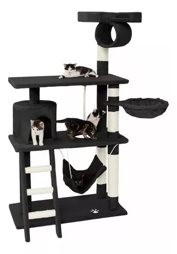 Rascador Torre Con Hamaca 4 Niveles 1.4 Mt. Para Gatos