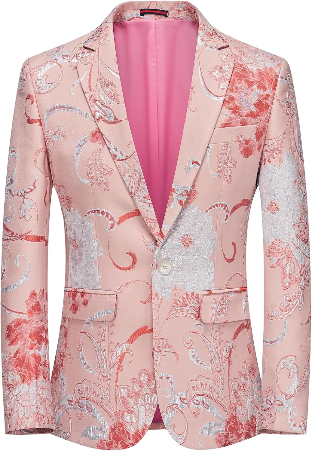 Rogers & Morris Blazer for Men Casual Slim fit Suit Jacket Dress Party Floral Men's Sport Coat Chaqueta de Traje para Hombre