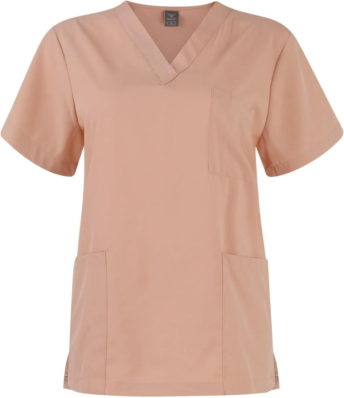 Scrubs for Women Set Stretch V-Neck Scrub Tops with Pockets & Cargo Pant Quick Drying Solid Nurse Work Uniform
