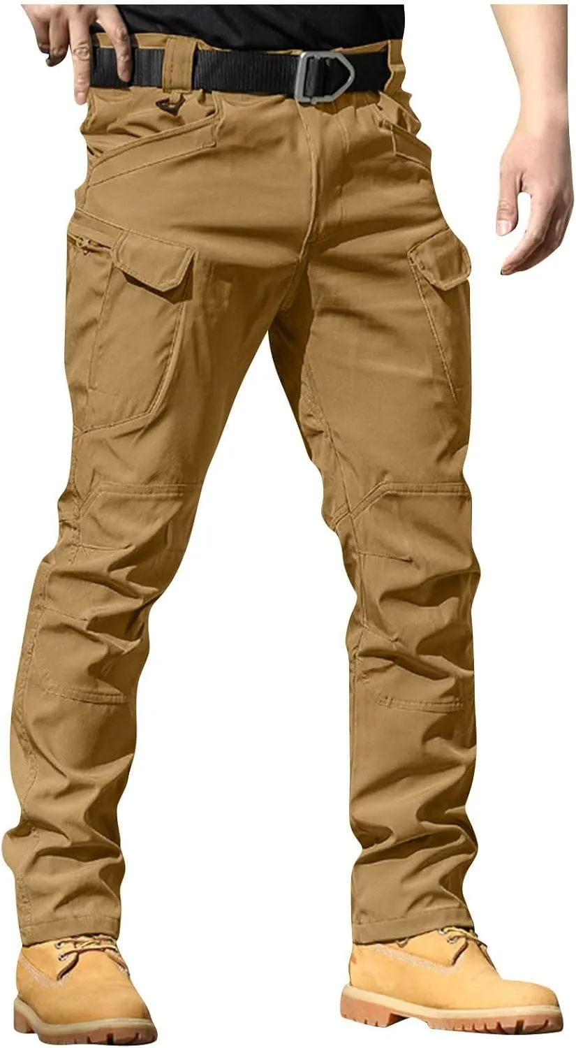Tactical Pants for Men Ripstop Cargo Water Resistant Hiking Pants Relaxed Fit Stretch Quick Dry Work Pant Multi Pockets