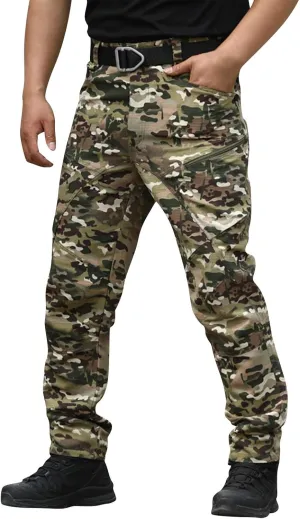 Tactical Pants for Men Water Resistant Hiking Cargo Pants Multi-Pockets Stretch Waterproof Quick Dry Work Joggers