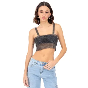 TOP SHINE METAL COLOR NEGRO PARA MUJER FOREVER 21