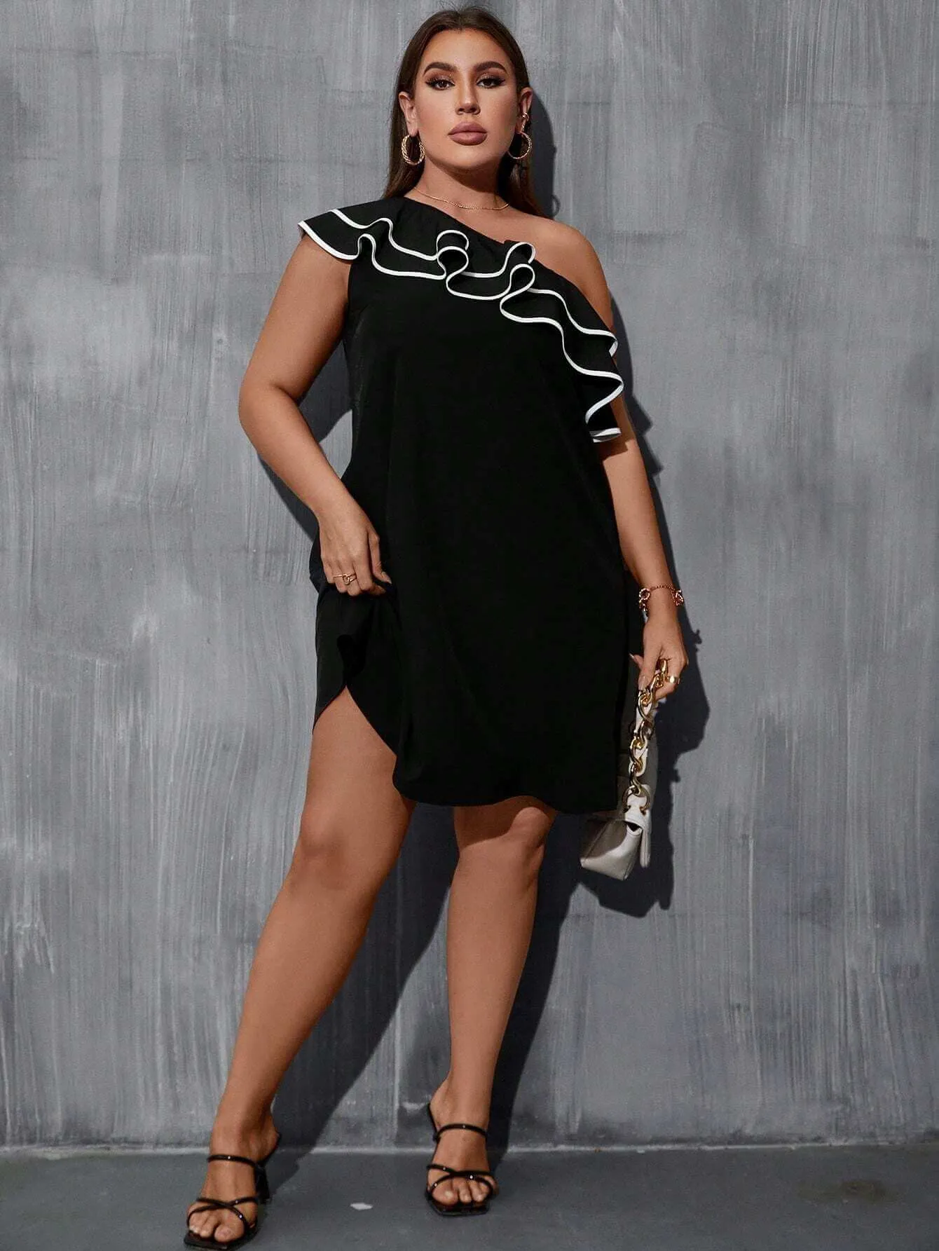 Vestido Com Babado Plissado - Amanda