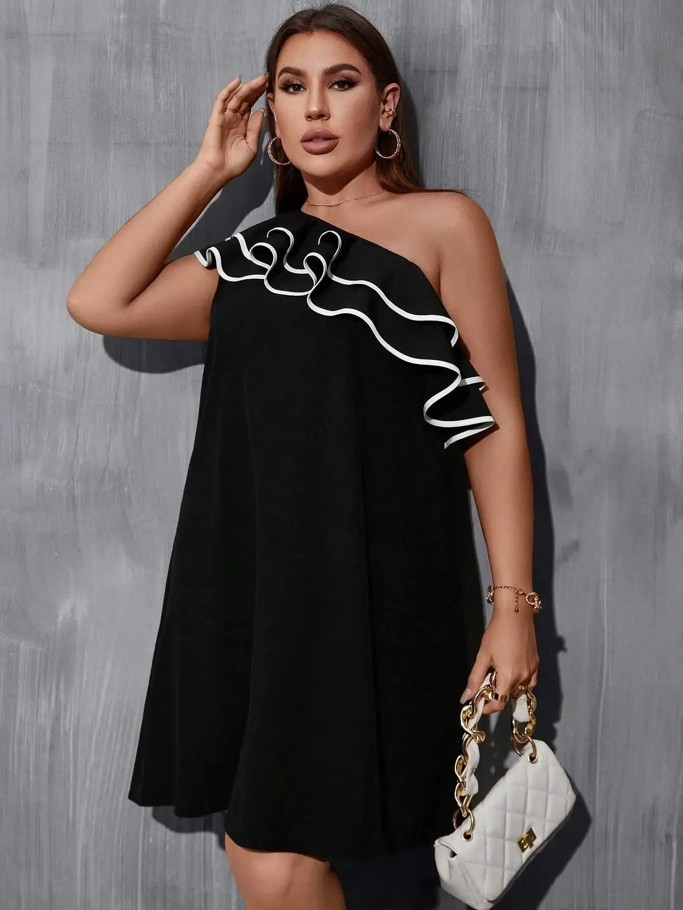 Vestido Com Babado Plissado - Amanda