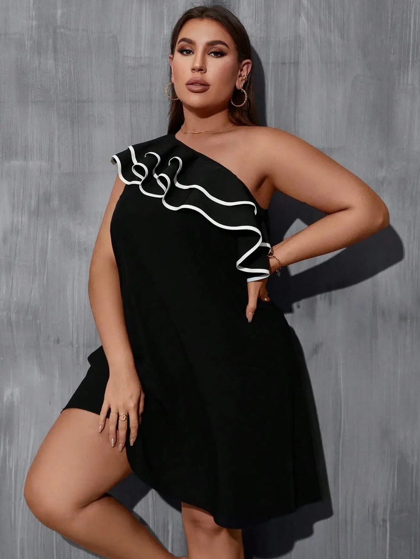 Vestido Com Babado Plissado - Amanda