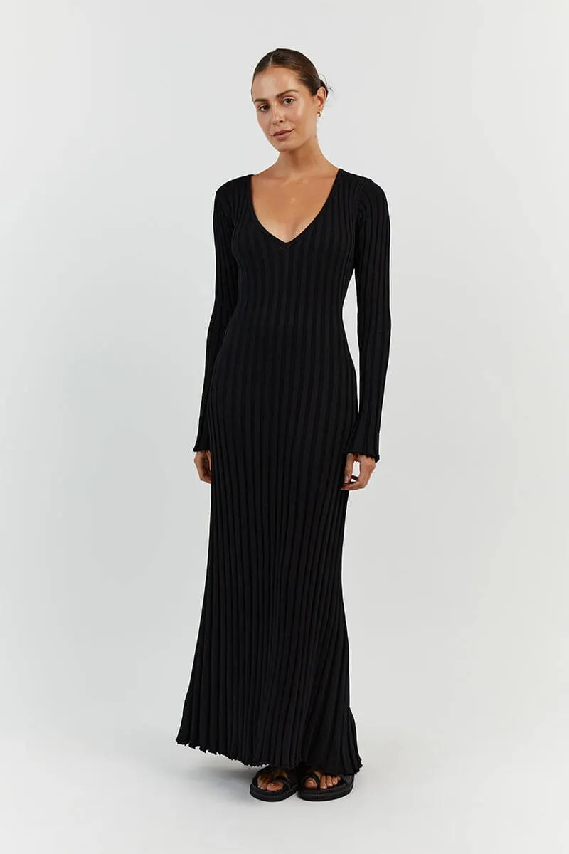 Vestido Serena em Malha Decote V