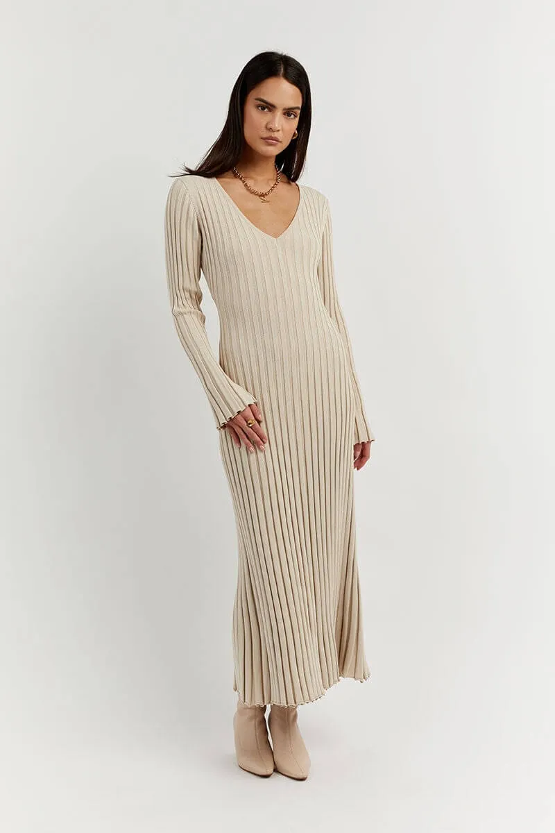 Vestido Serena em Malha Decote V