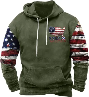 Wankang Hoodies for Men Vintage Graphic Pullover Western Aztec Ethnic Hooded Sweatshirts Mens Casual Plus Size Hoodie