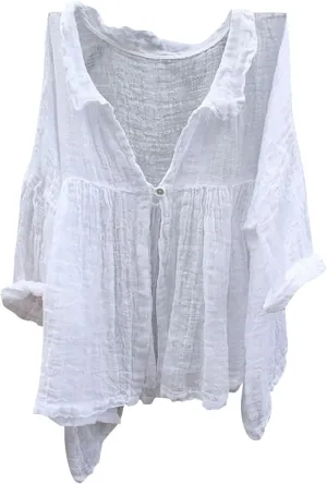 Womens V Neck Blouses Tops Women's Floral Butterfly Print Natural Autumn Fragrant Shirts Long Sleeve Cotton
