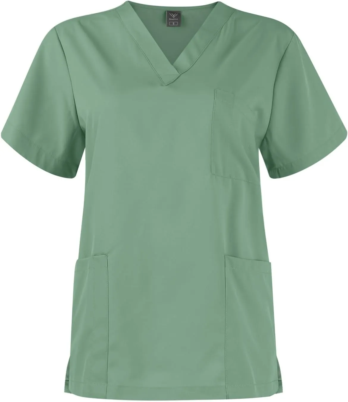 Women's V-Neck Stretch Fit Scrub Top & Jogger Scrubs Pants Multi Pocket Medical Nurse Uniforms Set